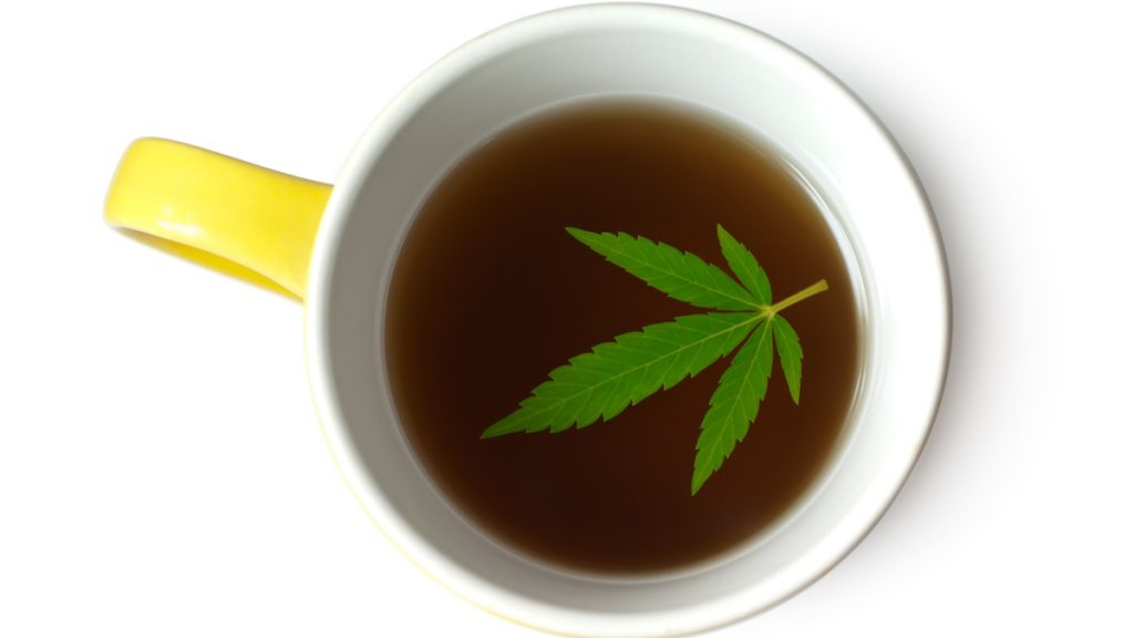 Yellow Mug of Marijuana Infused Tea